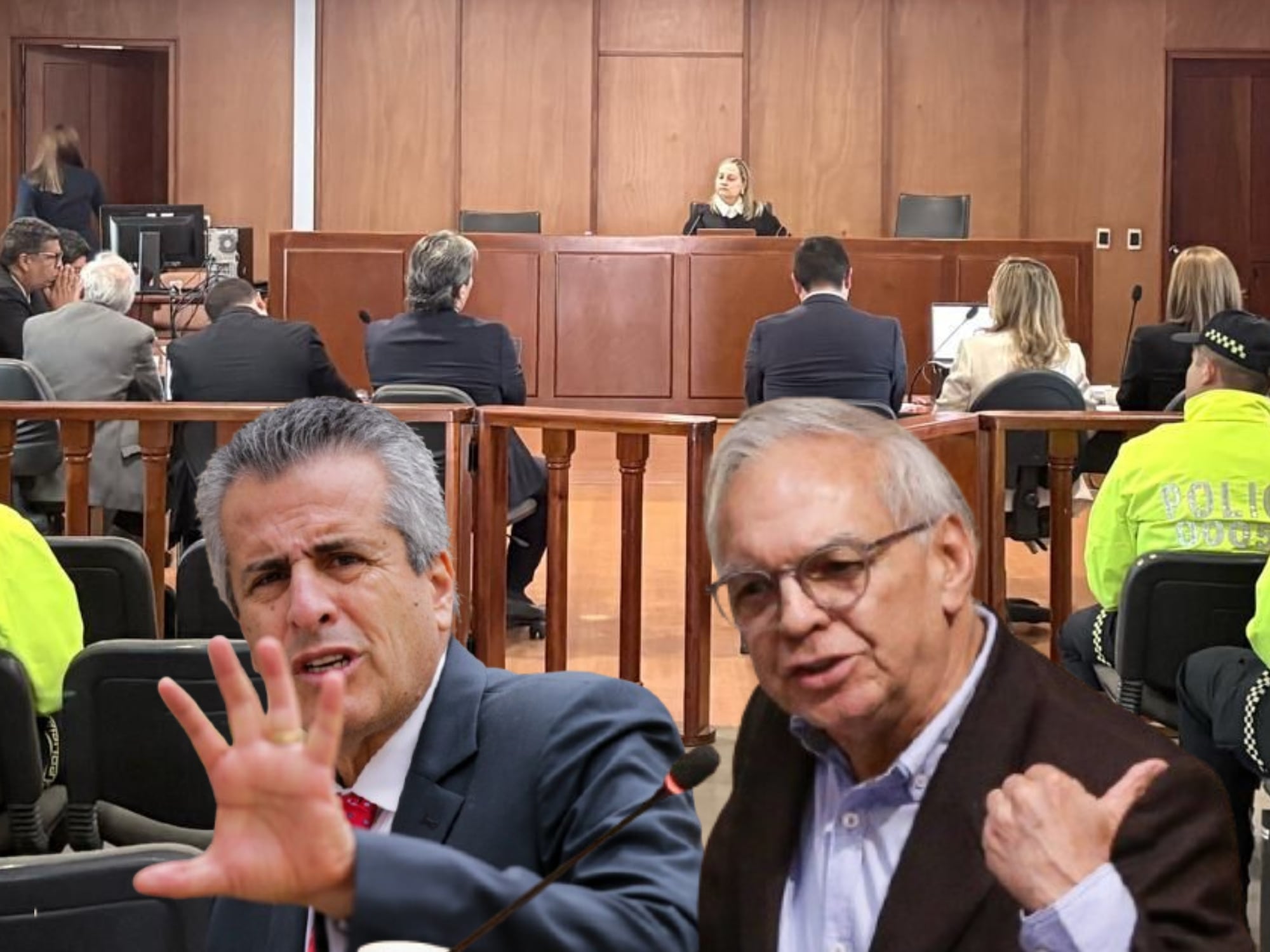 Luis Fernando Velasco, Ricardo Bonilla y audiencia de imputación de cargos. Fotos: (Colprensa - Mariano Vimos) / (Colprensa - Catalina Olaya) / W Radio