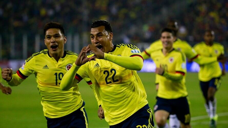 Jeison Murillo celebra su gol contra Brasil . Foto: Colprensa