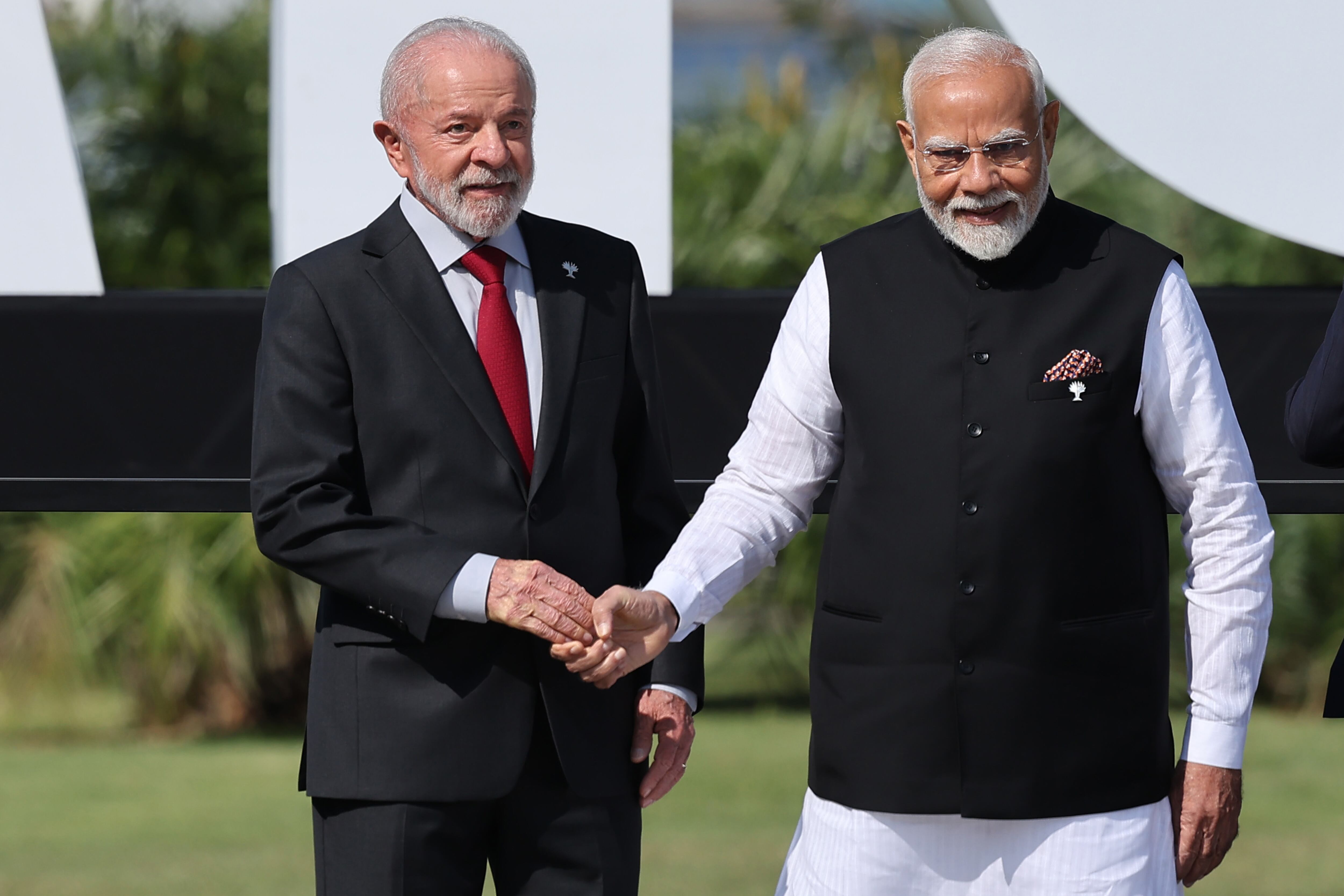 Luiz Inácio Lula da Silva y Narendra Modi. Foto: Wagner Meier/Getty Images.