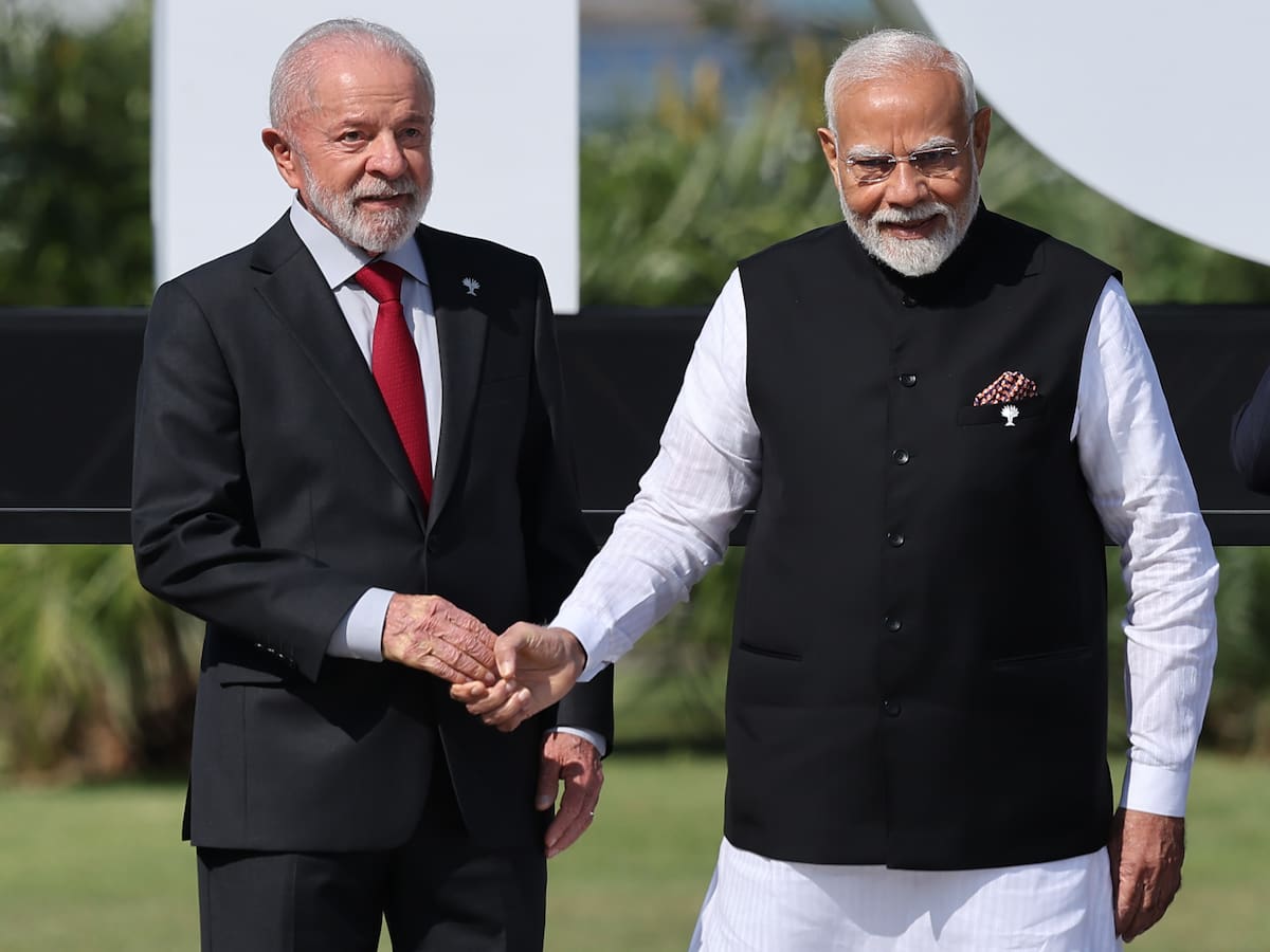 Lula da Silva recibió al primer ministro de la India en Brasilia tras la cumbre de los BRICS