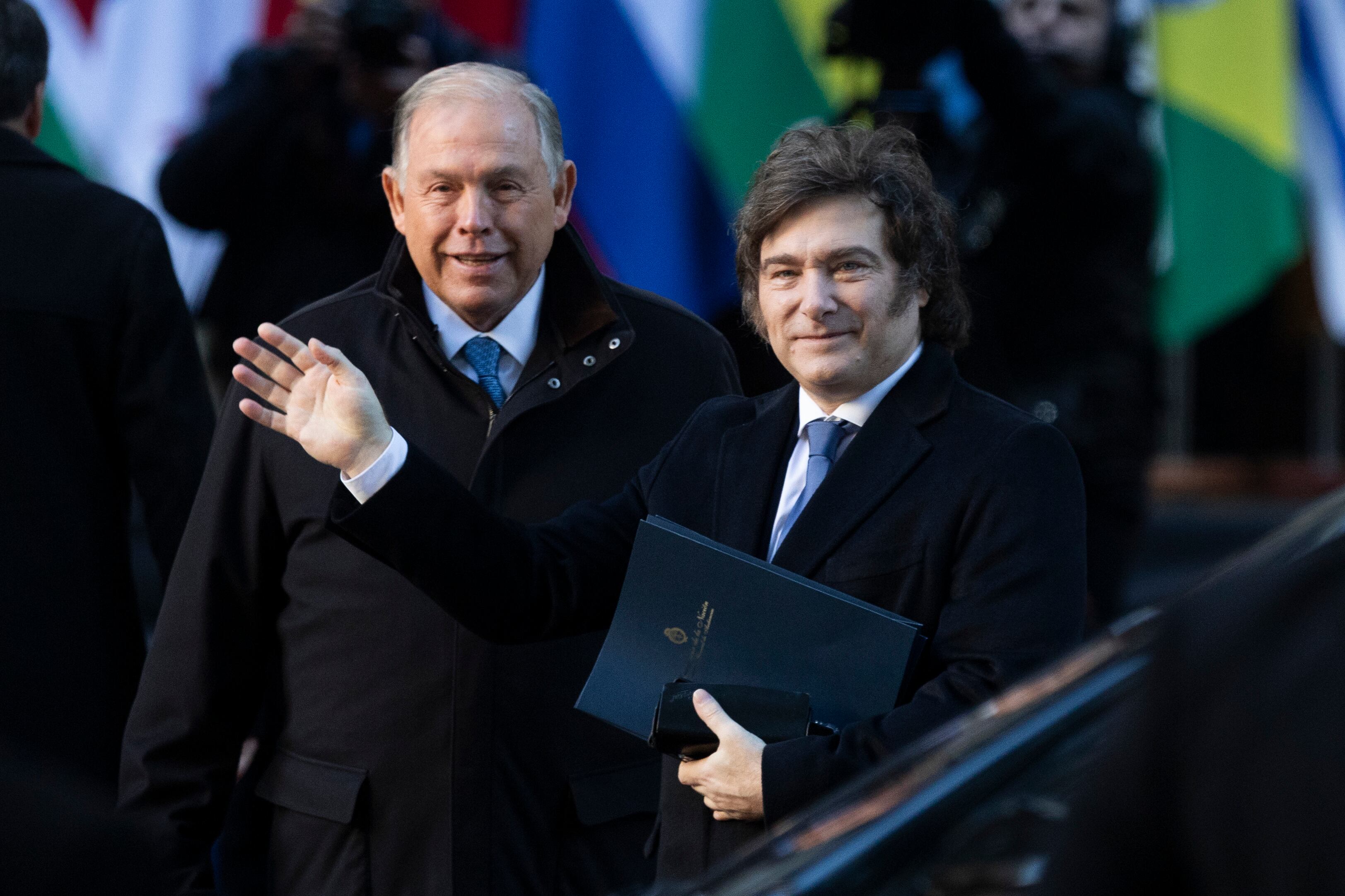 Javier Milei y Gerardo Werthein en julio de 2025. FOTO: Matías Baglietto/Getty Images
