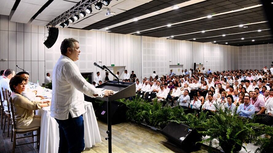 Duque pide a personeros denunciar actos de corrupción electoral . Foto: Presidencia