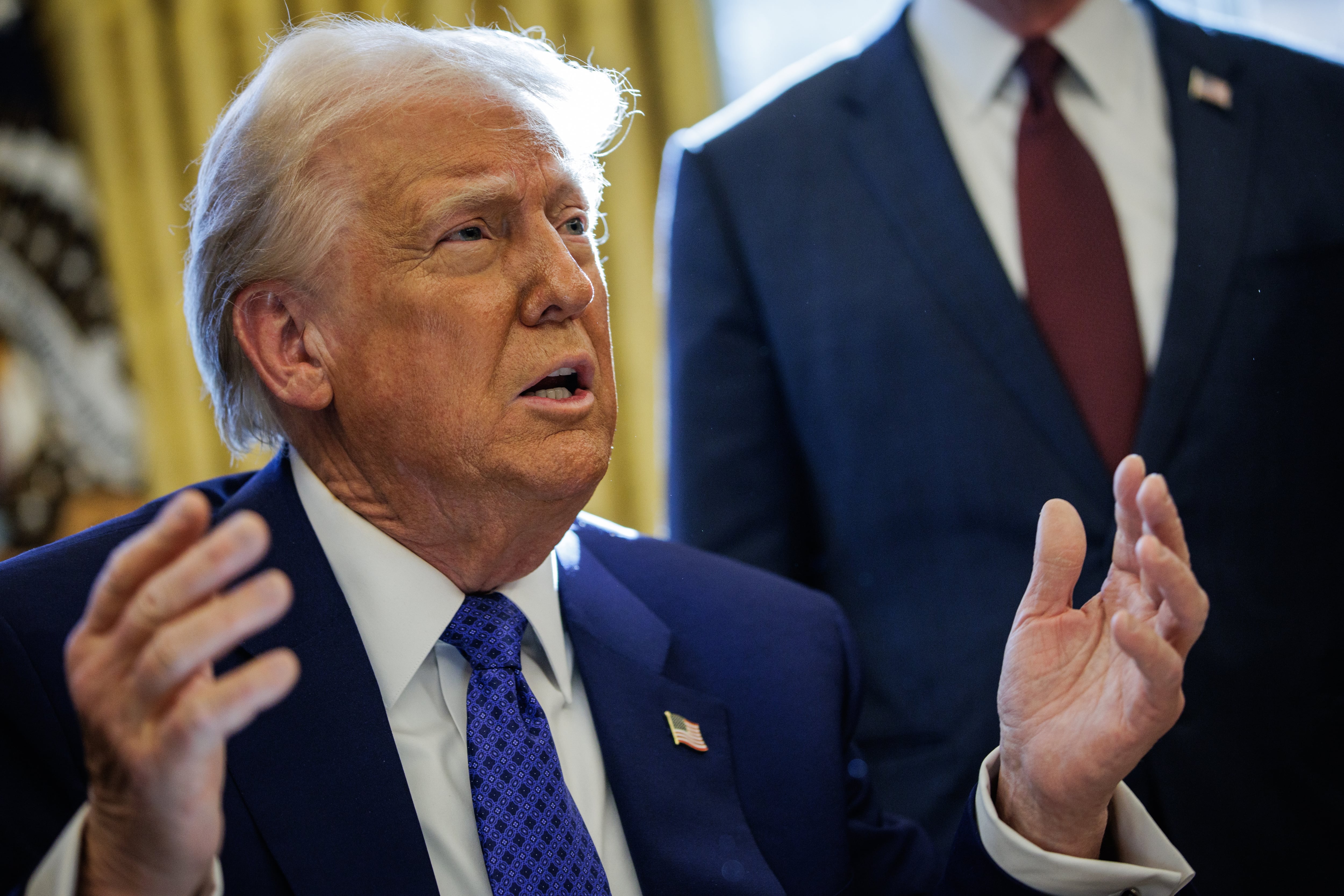 WASHINGTON (United States), 14/02/2025.- US President Donald Trump FOTO:EFE/EPA/SAMUEL CORUM / POOL
