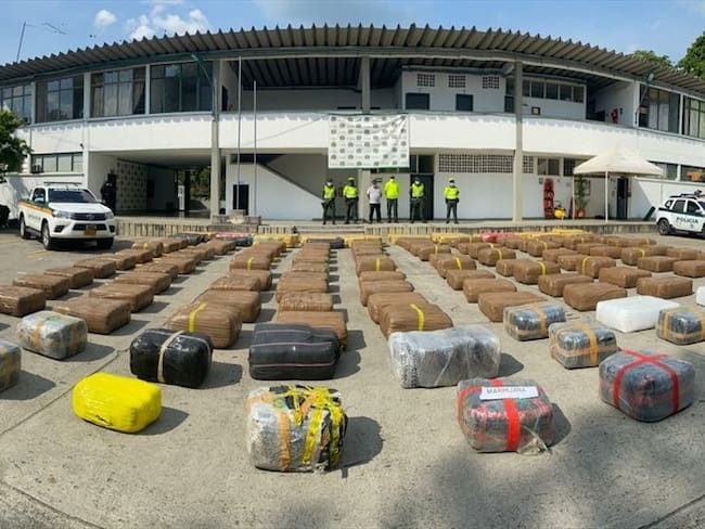 Las autoridades han incautado 18 toneladas de estupefacientes en el Valle del Cauca en lo corrido del año 2021. Foto: Policía Nacional