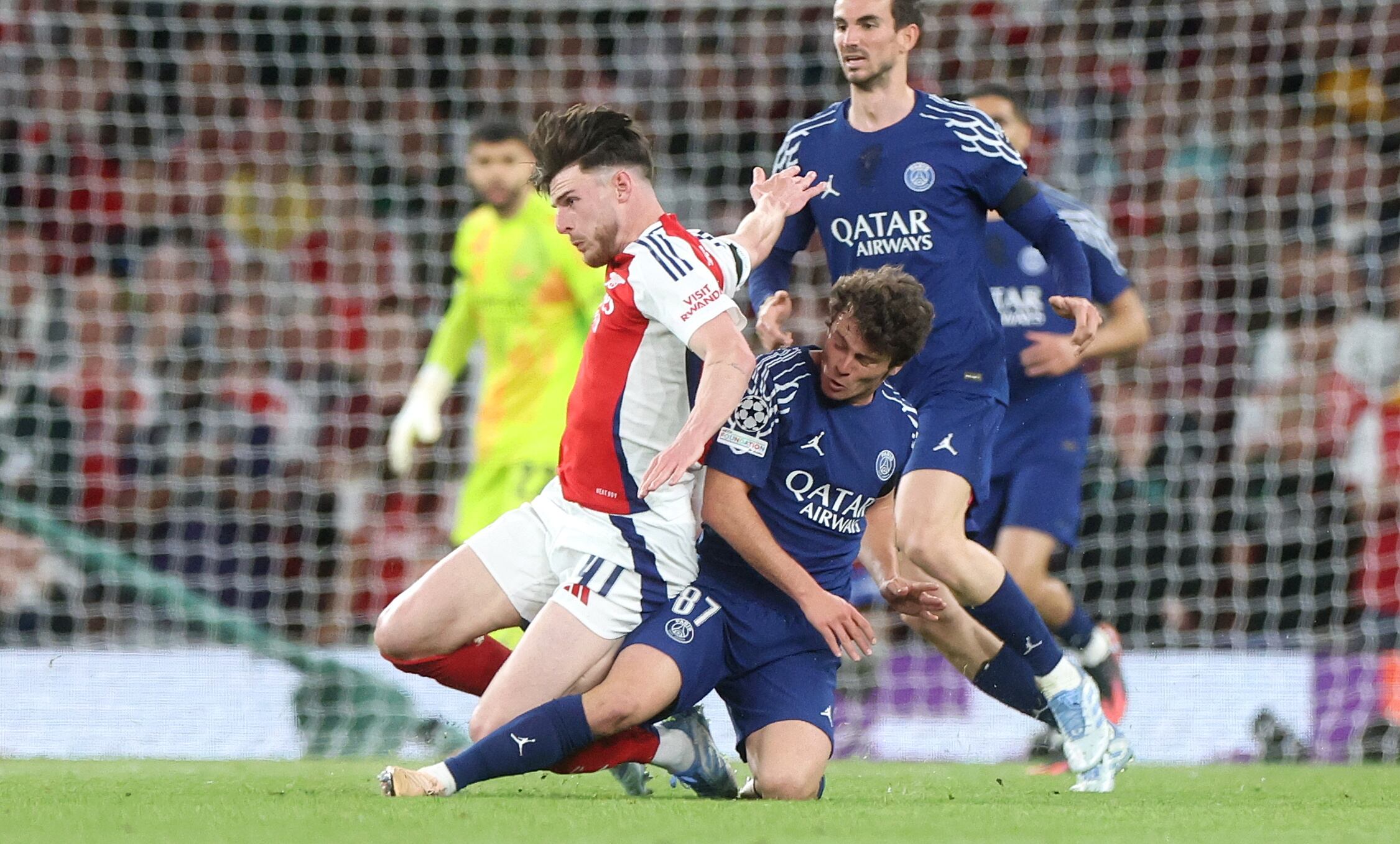 Arsenal vs. PSG. Foto: EFE.