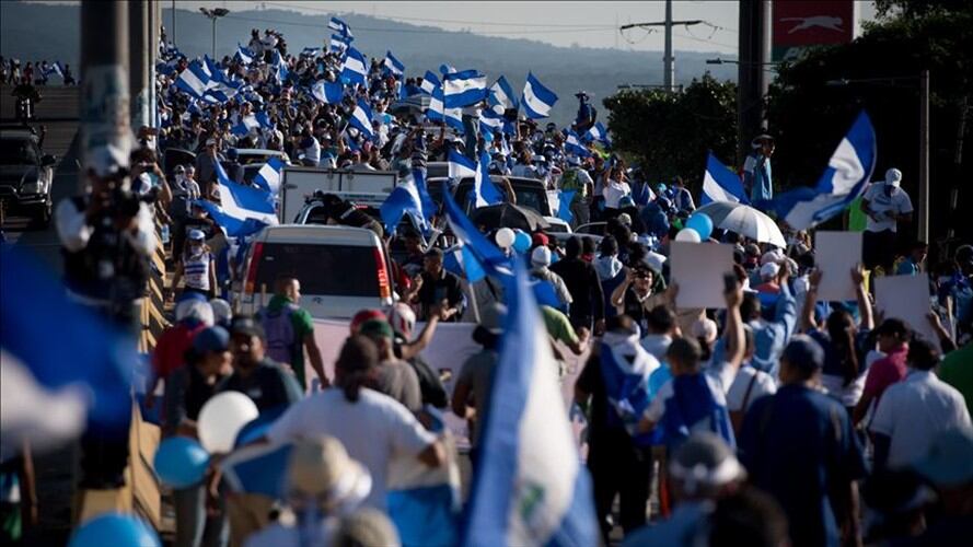 Oposición pide volver a las calles al cumplirse un año de violentas protestas en Nicaragua. Foto: Agencia Anadolu