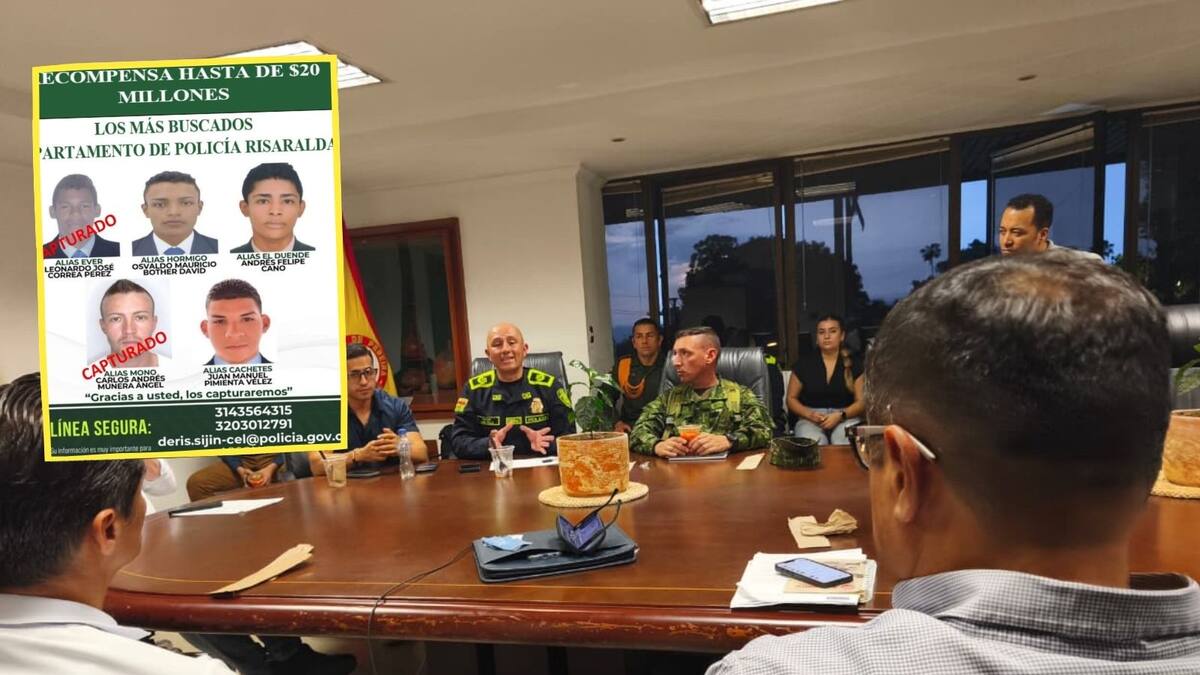Aumenta la bolsa de recompensas en Risaralda para seguir afectando las organizaciones criminales