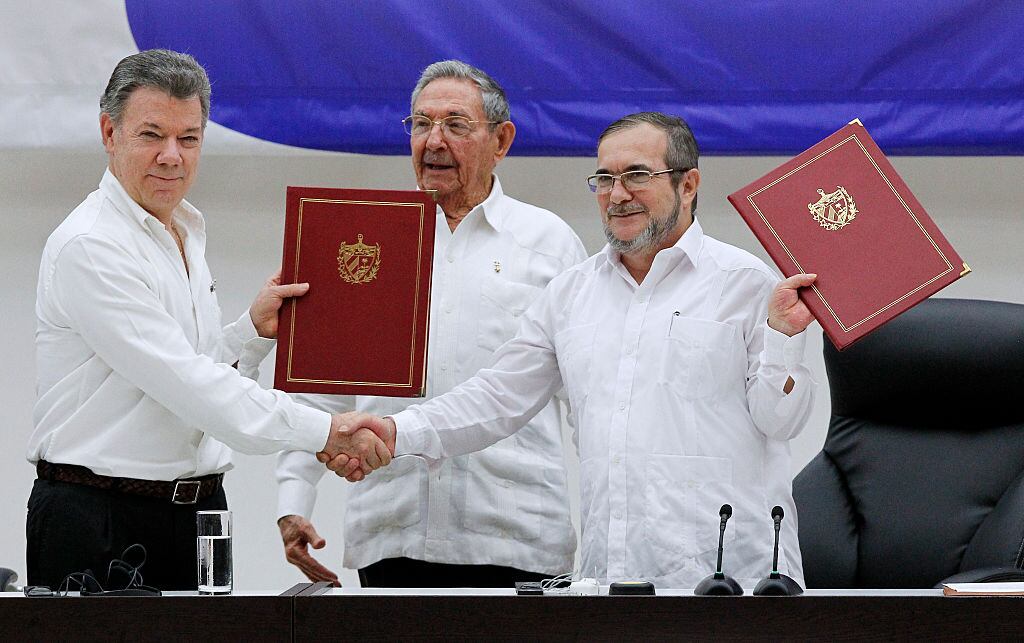 Firma del acuerdo de paz con las FARC. I Foto: Ernesto Mastrascusa/LatinContent via Getty Images.
