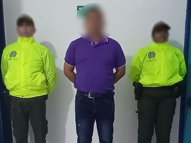 Profesor capturado en Sahagún. Foto: Policía Nacional.