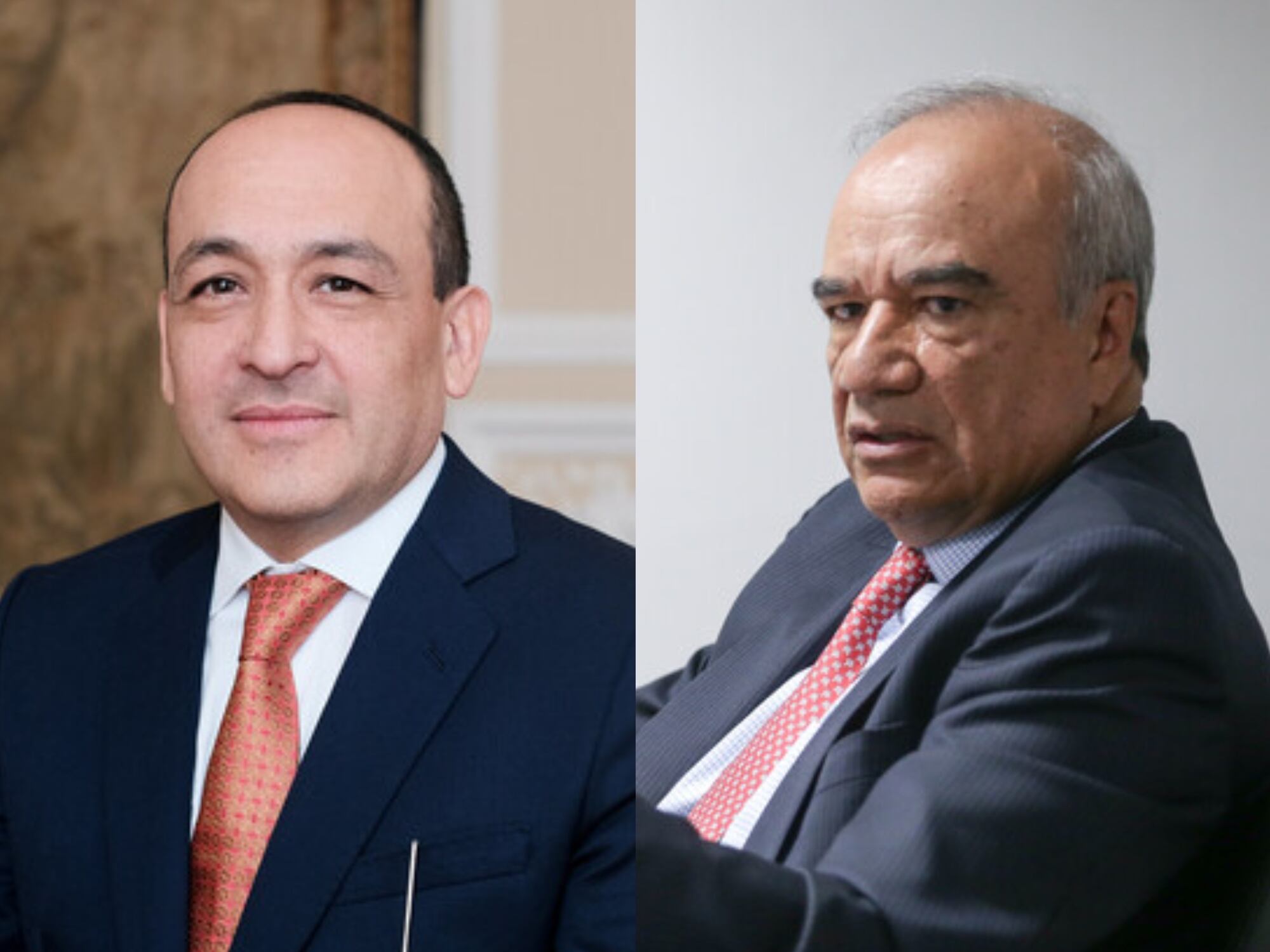 Vladimir Fernández y Héctor Carvajal Londoño. Fotos: (Juan Diego Cano y Andrea Puentes - Presidencia) / (Colprensa - Catalina Olaya)