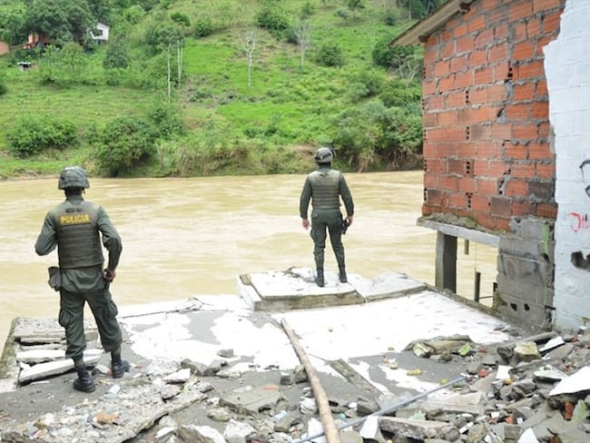 Las condiciones favorables que hubo durante los últimos días en Hidroituango comenzaron a disiparse con la nueva obstrucción en la casa de máquinas. Foto: Cortesía: Policía