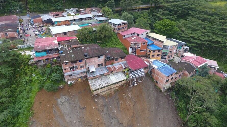 Emergencia invernal en Guayabetal. Foto: Twitter Gobernación de Cundinamarca