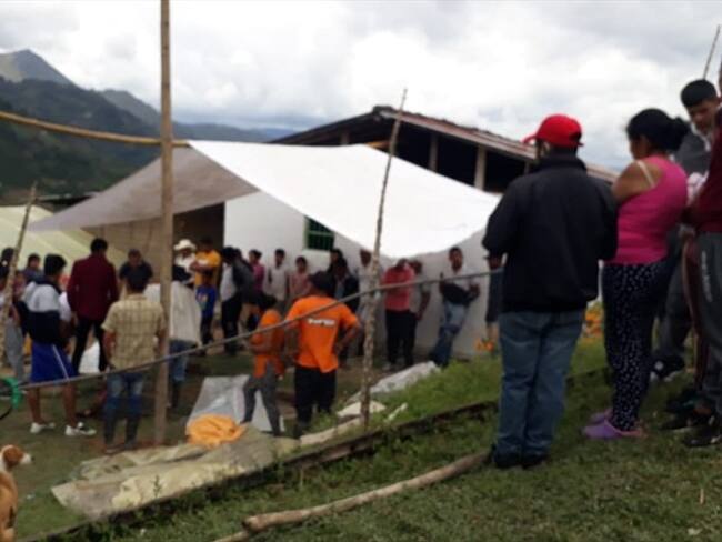 Hasta esta vivienda llegaron sujetos armados que dispararon contra el hombre y sus dos hijos menores de edad . Foto: