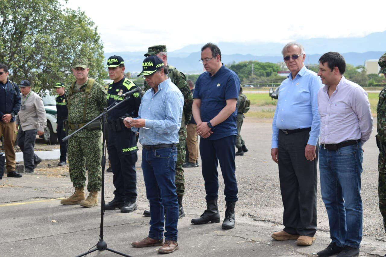 Presidente Gustavo Petro. Foto: Twitter Ministerio de Defensa.