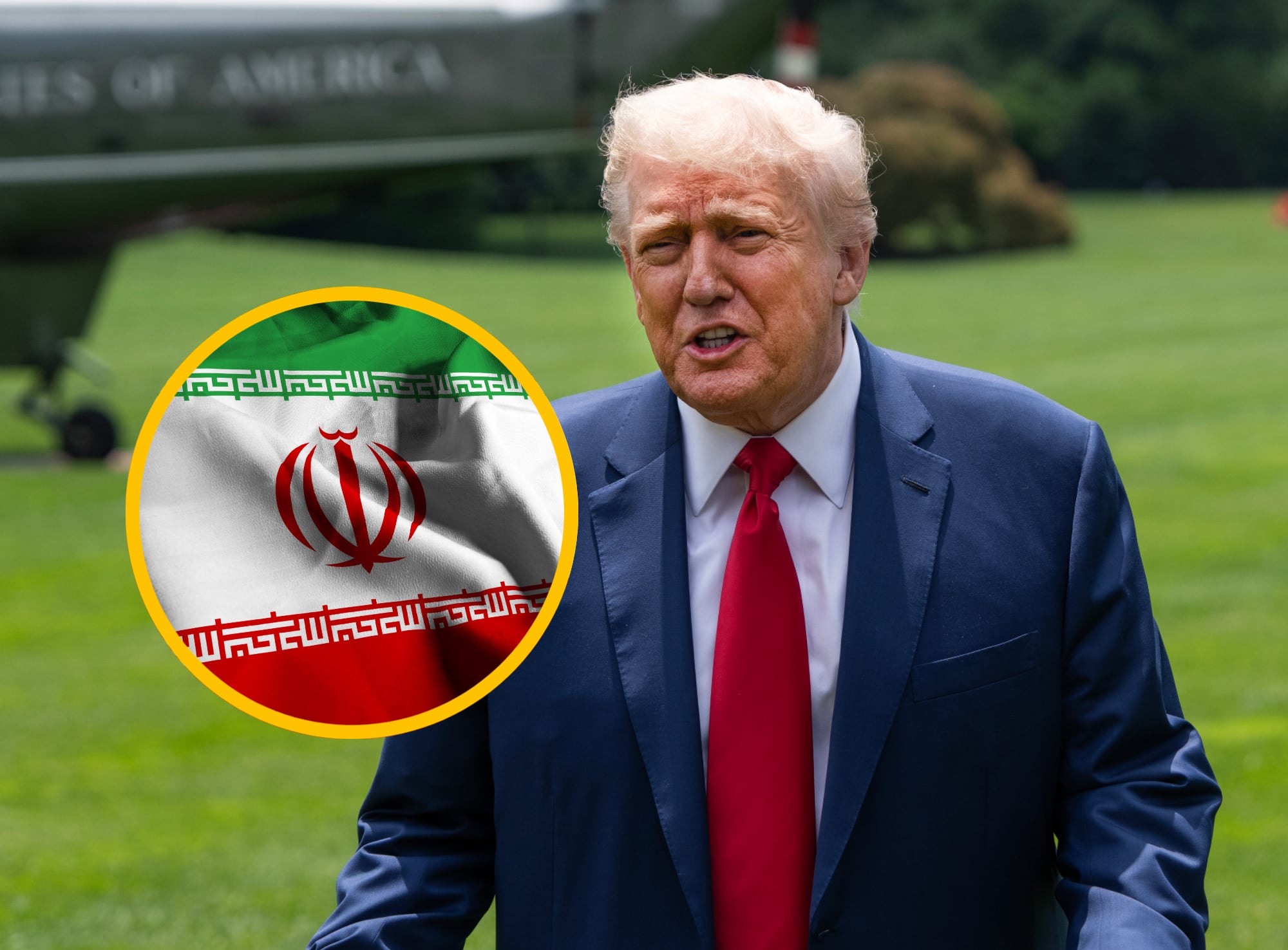 Donald Trump y bandera de Irán | Foto: GettyImages