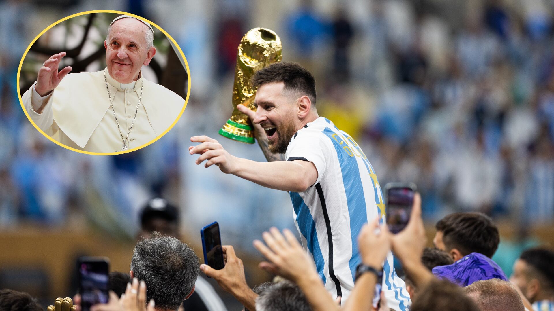 Papa Francisco. Foto:Lisa Maree Williams/Getty Images - Lionel Messi. Foto: Simon Bruty/Anychance/Getty Images.