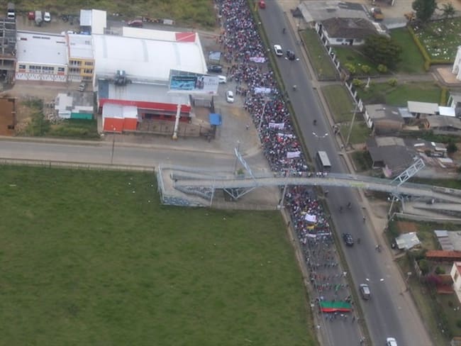 Gobierno mantendrá la presión para desbloquear vías nacionales por protestas campesinas. Foto: Colprensa