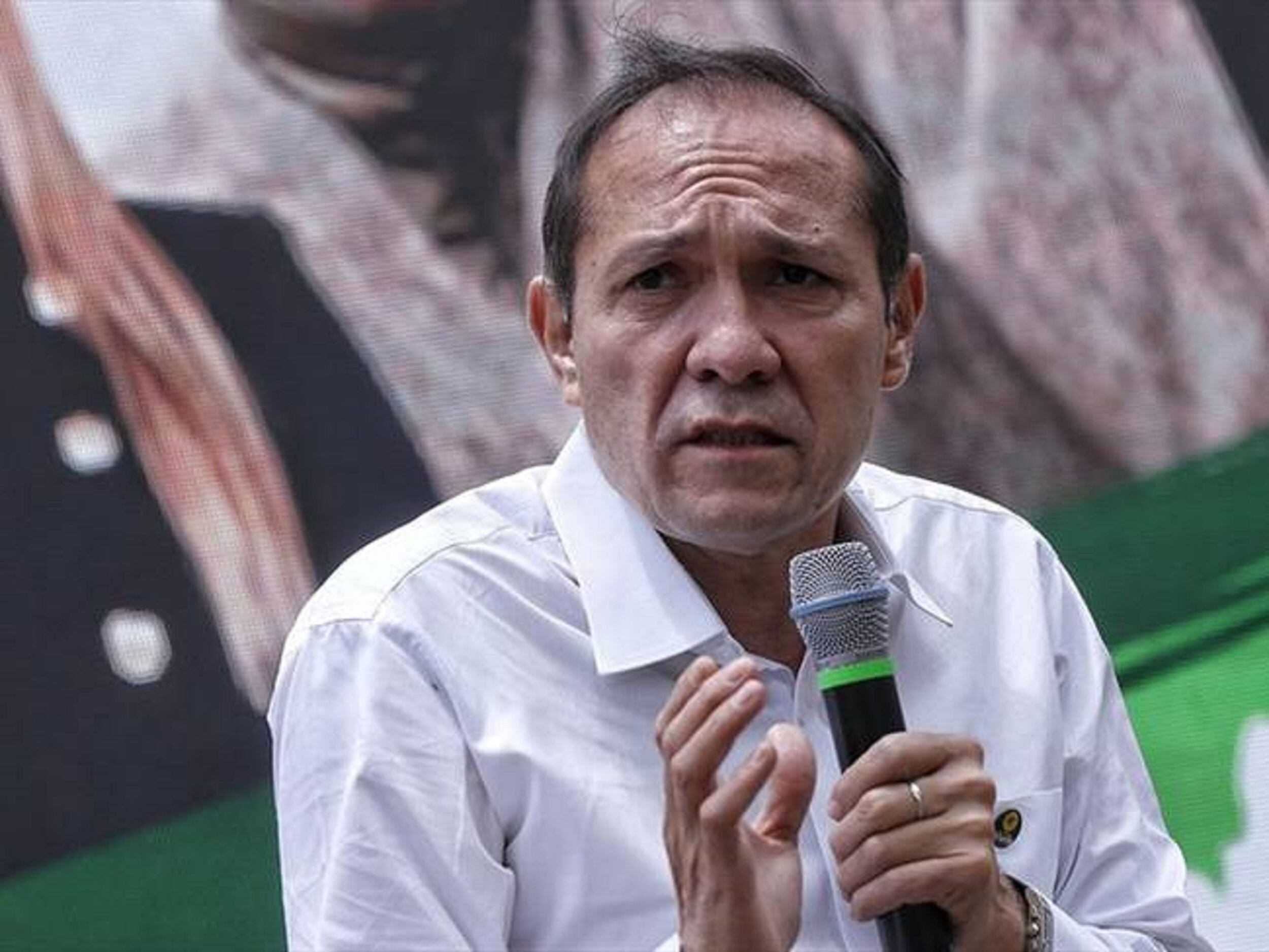 Sanguino reiteró su apoyo a la precandidatura de Carlos Amaya.  Foto: Colprensa.