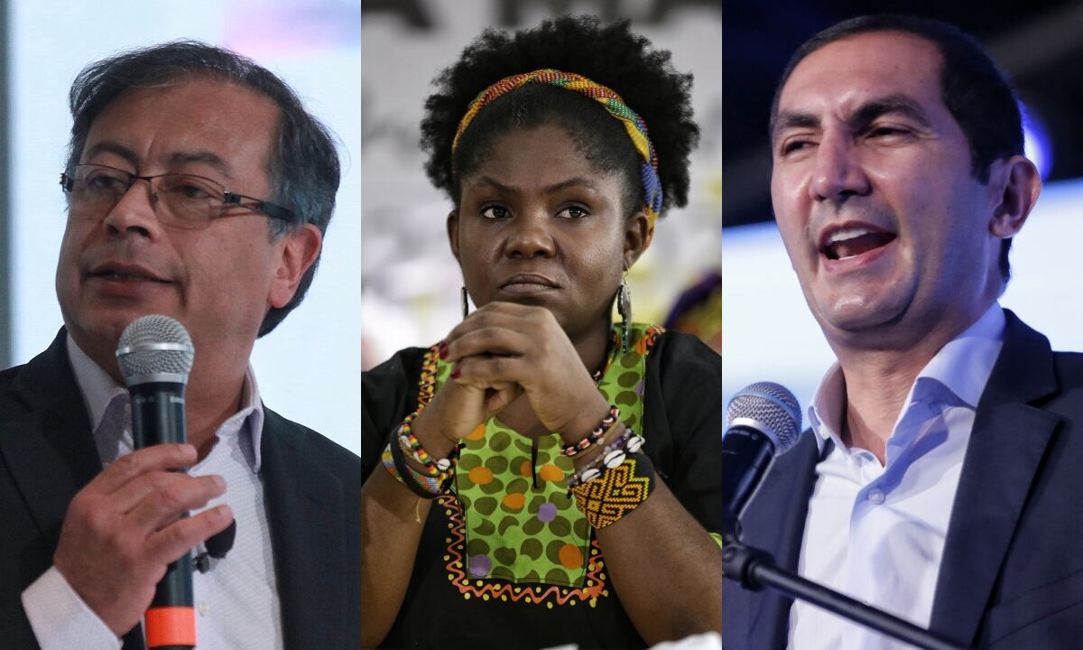 Los candidatos más populares y los que se quedan atrás en redes sociales, según la inteligencia artificial. Fotos: Colprensa