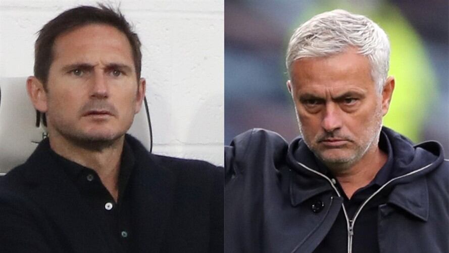 Discusión entre Lampard y Mourinho. Foto: Getty