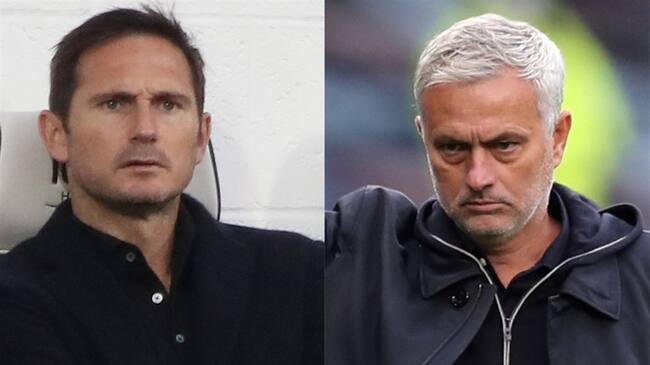Discusión entre Lampard y Mourinho. Foto: Getty