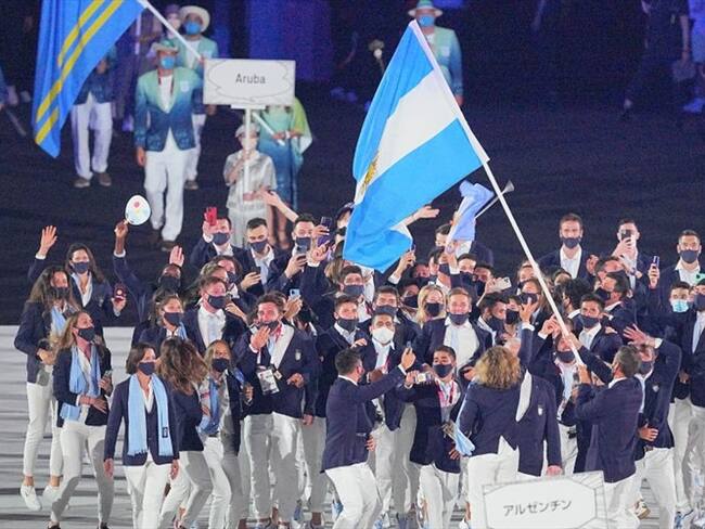 Ceremonia de apertura en el Estadio Olímpico: Equipo de Argentina. Foto: Getty Images/Picture Alliance