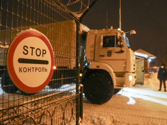 KEMEROVO REGION, RUSSIA NOVEMBER 25, 2021: An emergency service vehicle at the Listvyazhnaya Mine in the Kuznetsk Coal Basin, Kemerovo Region, southwestern Siberia, where 11 people died and 35 more are missing. At least 40 people have been injured. The disaster was caused by coal dust catching fire in a vent, with the smoke spreading around the mine. There was no explosion and no damage was done to the coal mine. Founded in 2003 at the Inskaya Mine, the Listvyazhnaya Mine is a coal mining enterprise, which is part of the SDS-Ugol company. Maxim Kiselev/TASS (Photo by Maxim Kiselev\TASS via Getty Images)
