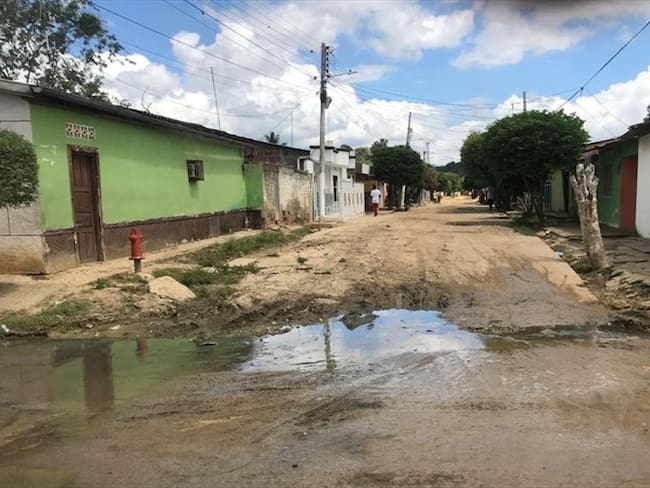 La ciudadanía ve con preocupación que las calles del Carmen de Bolívar se encuentran en un estado deplorable a causa de las obras. Foto: Proporcionada por Violeta Mejía