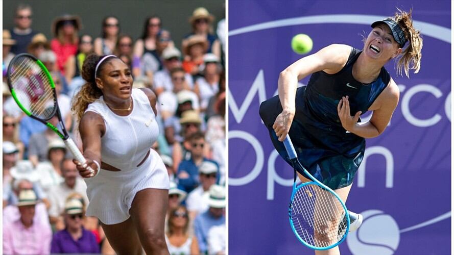 Las tenistas Serena Williams y María Sharapova, ambas han ganado el US Open. Foto: Getty Images
