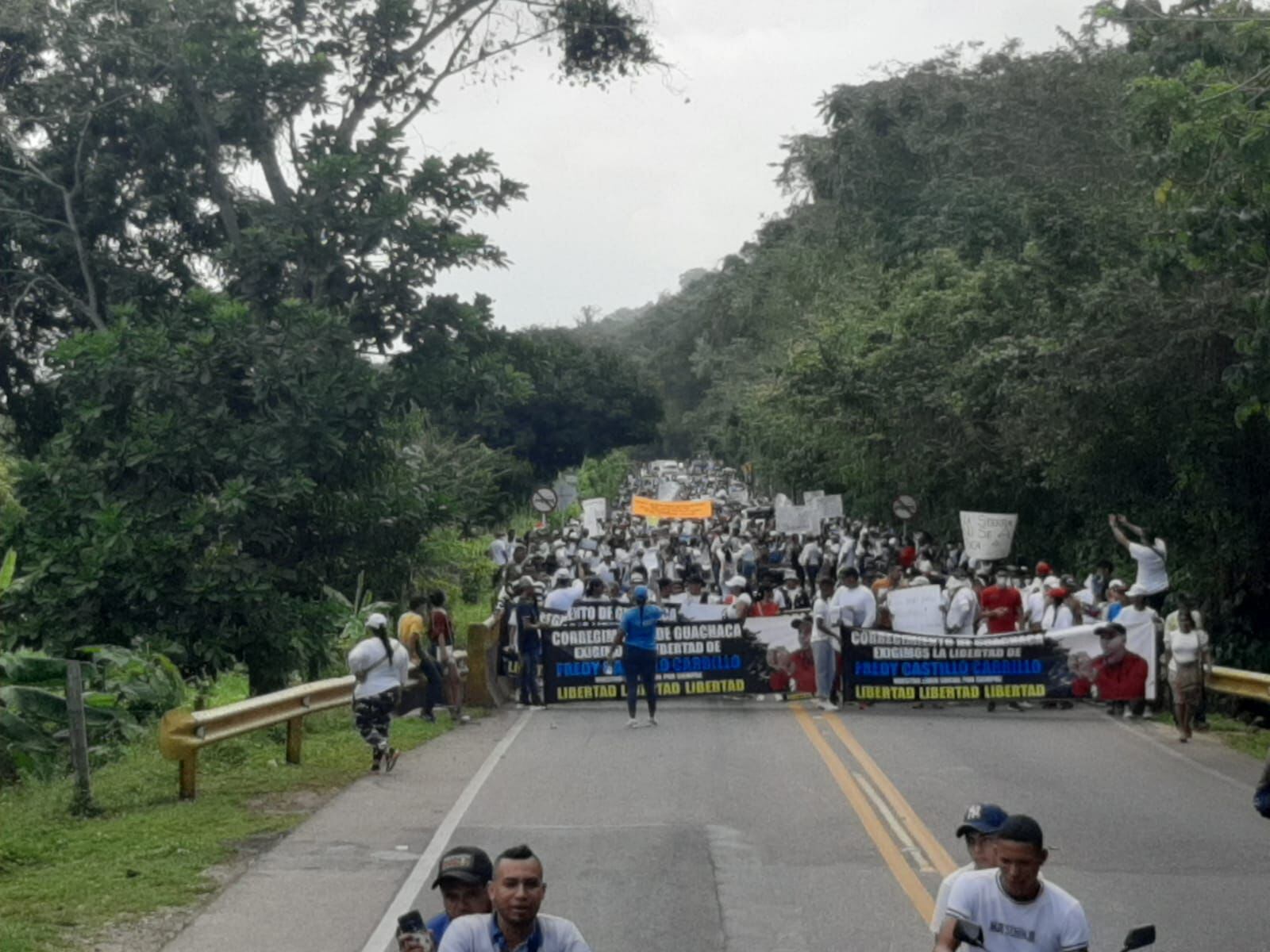Archivo marcha en la Troncal del Caribe. Foto: Cortesía