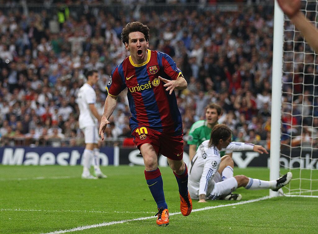 Lionel Messi jugando para el Barcelona en 2011. Foto: Getty Images.