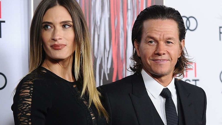 Mark Wahlberg y su esposa. . Foto: Getty Images