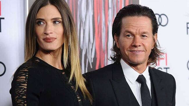 Mark Wahlberg y su esposa. . Foto: Getty Images
