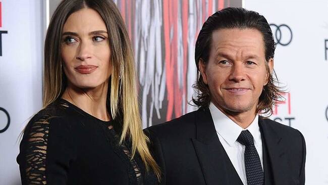 Mark Wahlberg y su esposa. . Foto: Getty Images