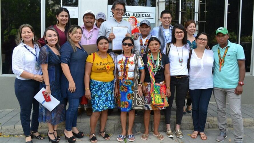 En la tarde del jueves 4 de diciembre fue radicada la primera demanda étnica del departamento de Córdoba. Foto: Unidad de Restitución de Tierras sede Córdoba