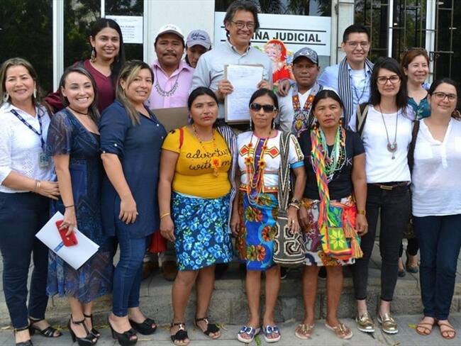 En la tarde del jueves 4 de diciembre fue radicada la primera demanda étnica del departamento de Córdoba. Foto: Unidad de Restitución de Tierras sede Córdoba