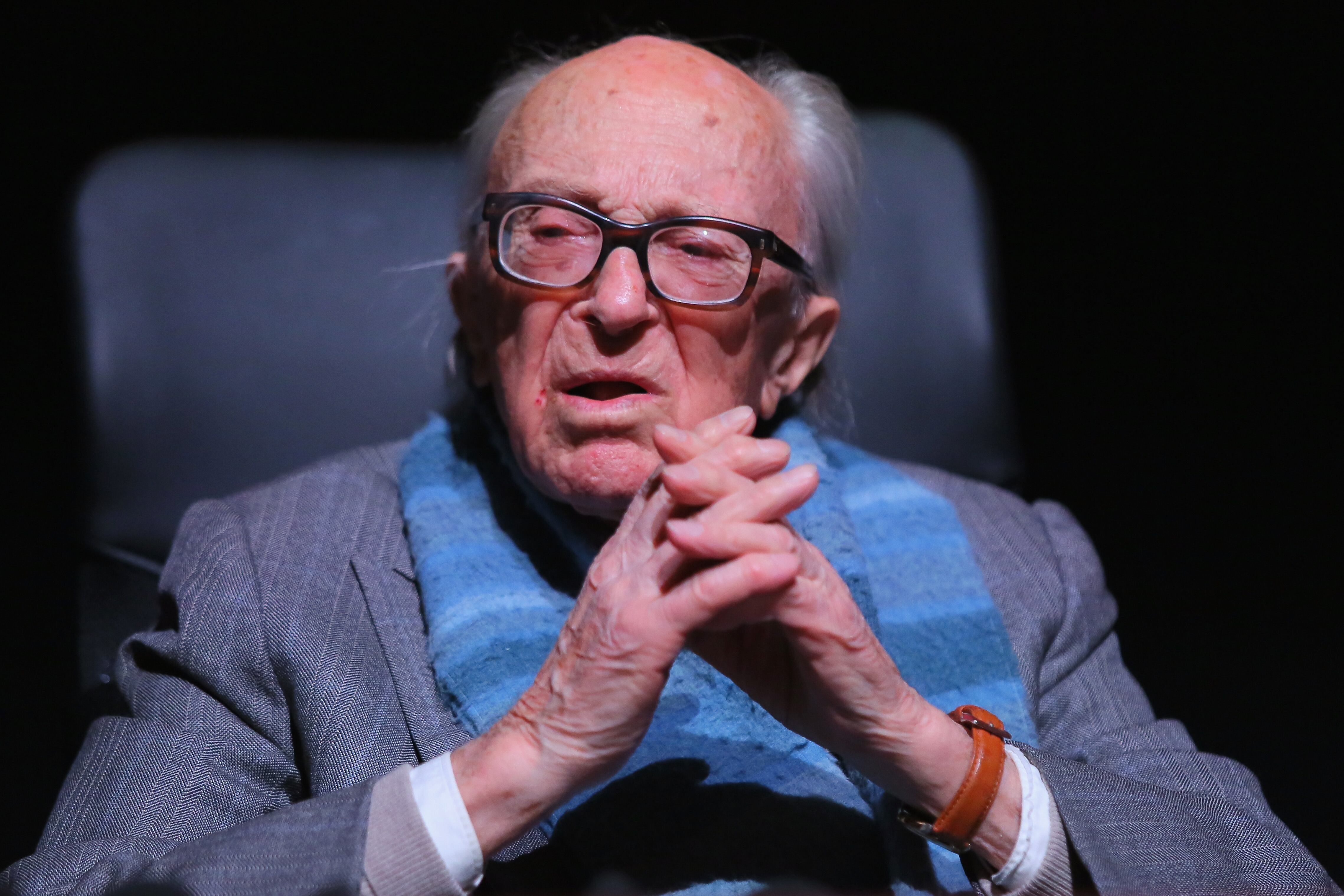 ROME, ITALY - OCTOBER 23:  Boris Pahor attends the 'Due Volte Delta' Press Conference during the 9th Rome Film Festival on October 23, 2014 in Rome, Italy.  (Photo by Ernesto Ruscio/Getty Images)