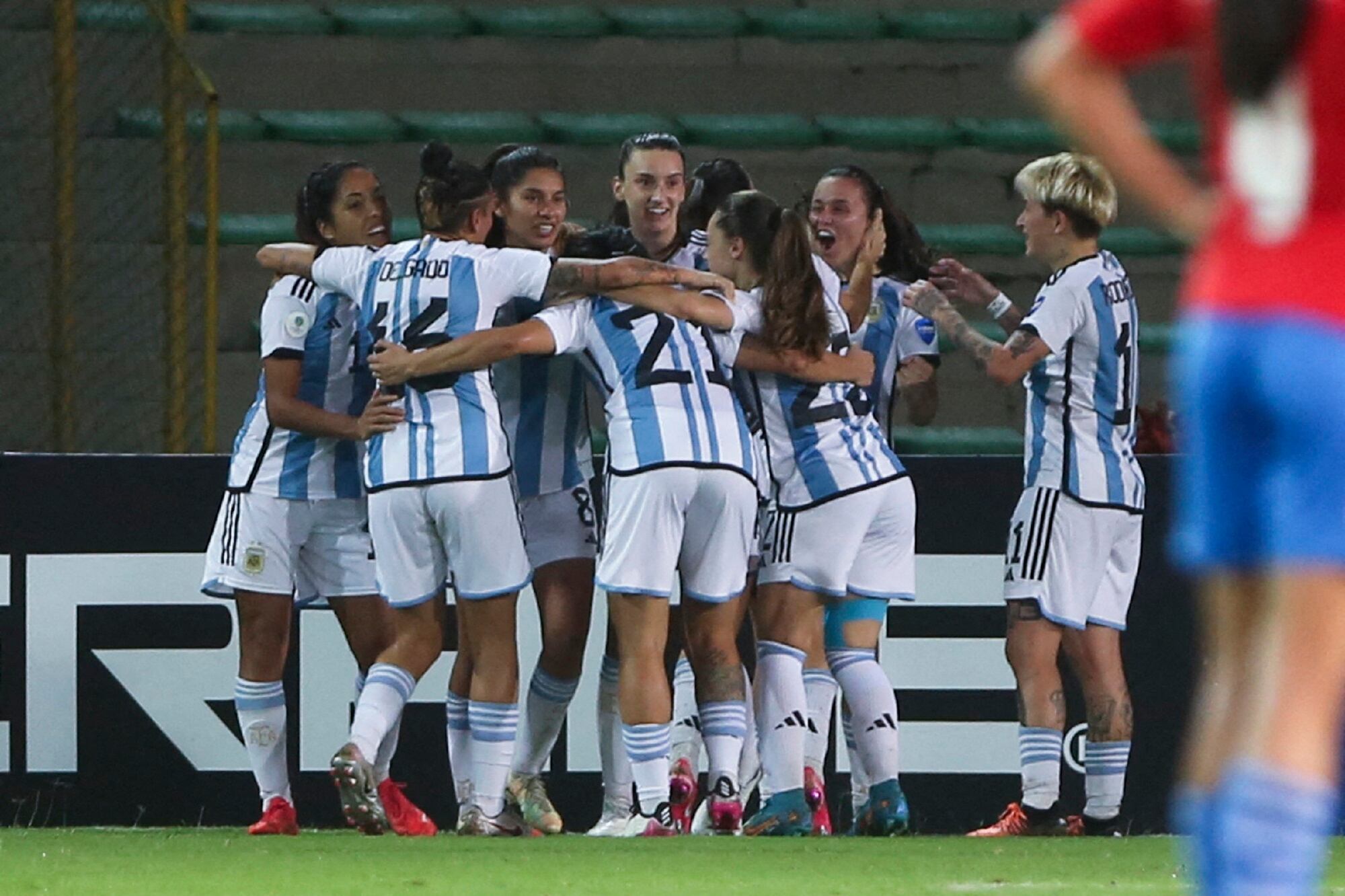Argentina en la Copa América Femenina 2022. (Photo by PAOLA MAFLA/AFP via Getty Images)