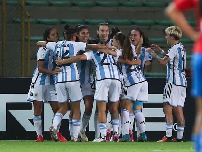 Argentina en la Copa América Femenina 2022. (Photo by PAOLA MAFLA/AFP via Getty Images)