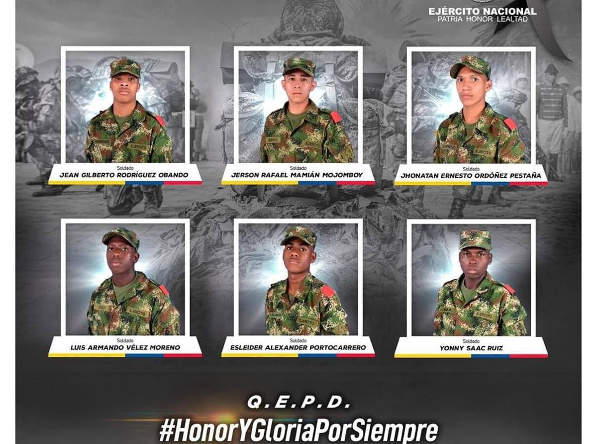 Identificados los soldados asesinados en emboscada de las disidencias en el Cauca