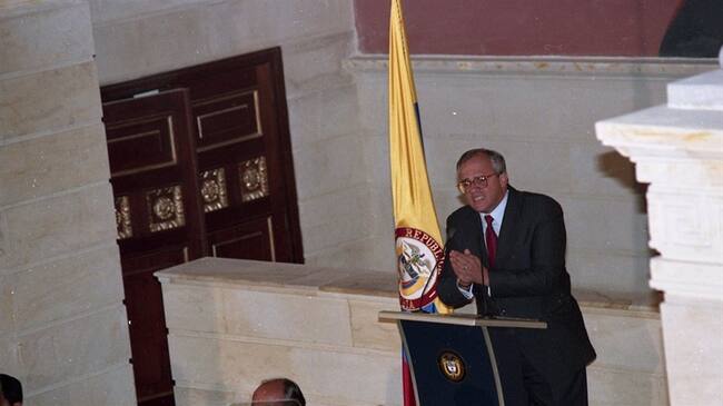 Ernesto Samper declarando ante el Congreso por caso Proceso 8000. Foto: Colprensa