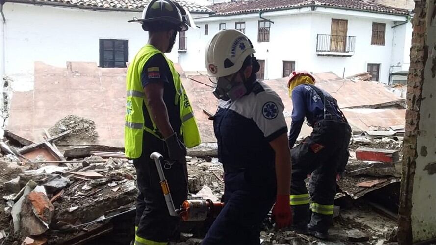 El equipo de rescate del Cuerpo de Bomberos Voluntarios atendió el caso . Foto: Bomberos
