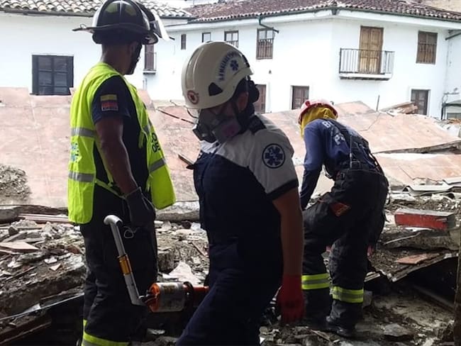El equipo de rescate del Cuerpo de Bomberos Voluntarios atendió el caso . Foto: Bomberos