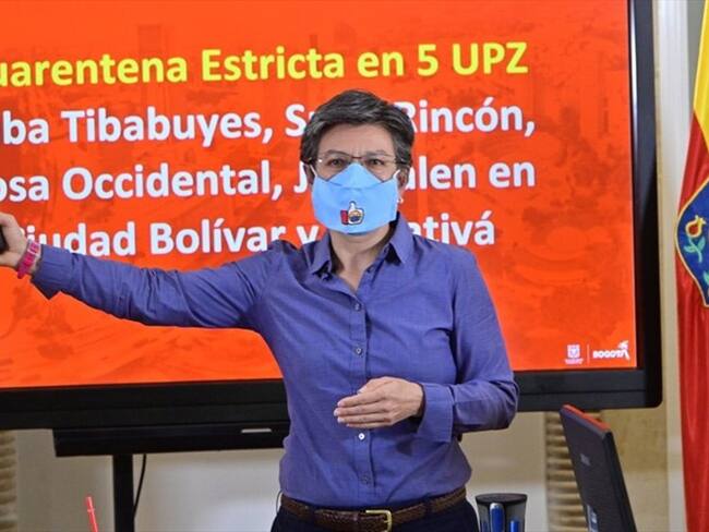 La alcaldesa Claudia López anunció nuevas medidas contra el coronavirus en Bogotá. Foto: Twitter Claudia López