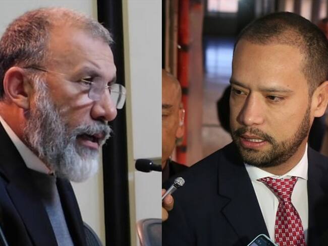A través de su abogado, Felipe Caballero, el abogado Diego Cadena (izq) anunció que denunciará penalmente al senador Roy Barreras. Foto: Colprensa