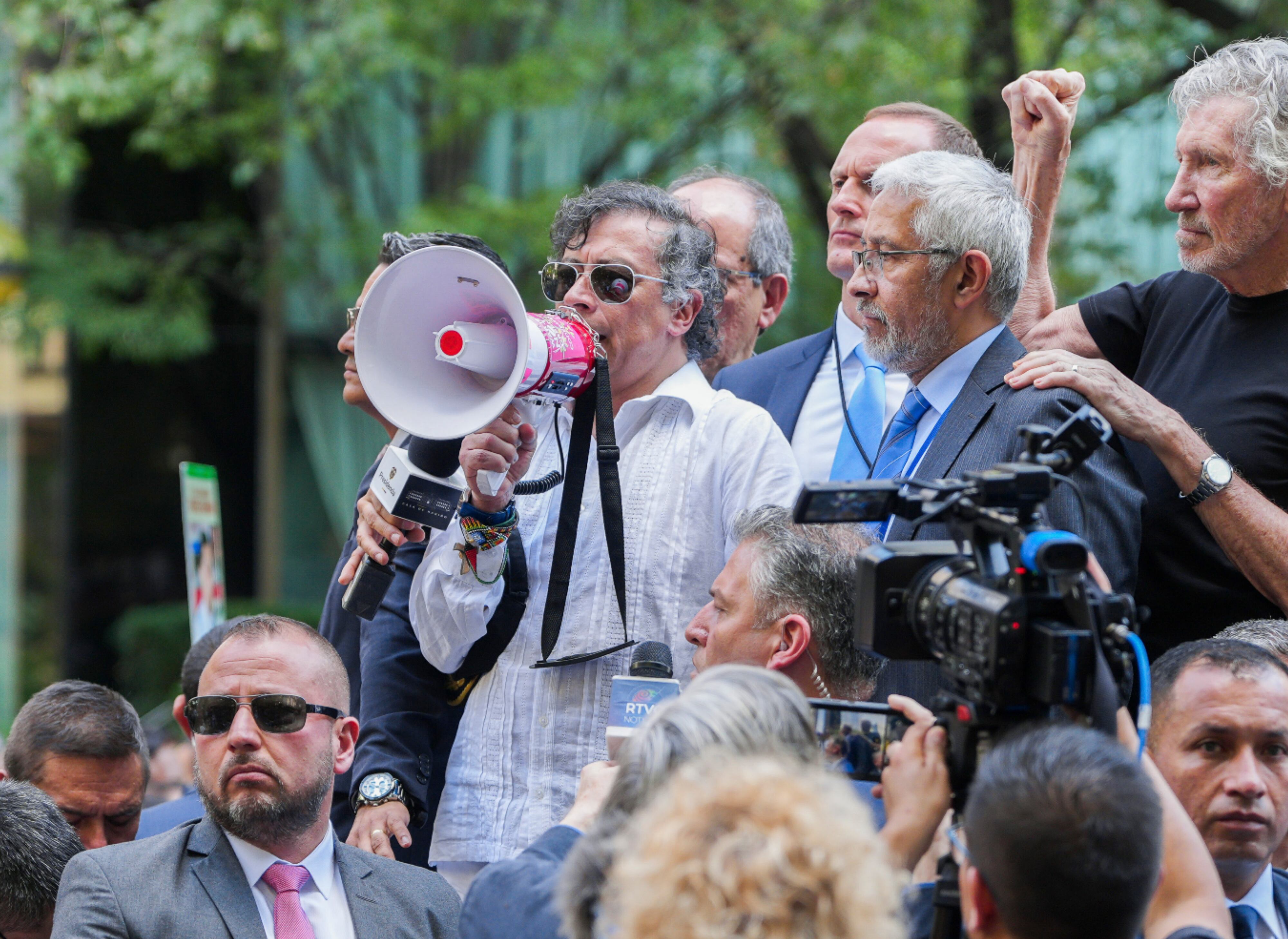 Petro en movilización en Nueva York | Foto: Presidencia de Colombia