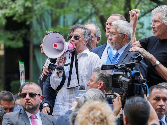 Petro en movilización en Nueva York | Foto: Presidencia de Colombia