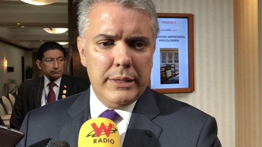 Presidente Iván Duque en visita a Perú. Foto: Redacción W Radio