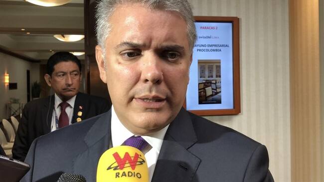 Presidente Iván Duque en visita a Perú. Foto: Redacción W Radio