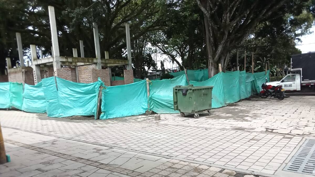 Elefante blanco: obras del parque principal de La Tebaida, Quindío, están abandonadas hace un año